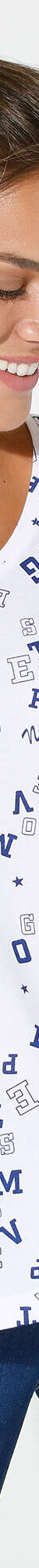 T-shirt imprimé "lettres" (blanc / bleu) T-shirt imprimé "lettres" (blanc / bleu)